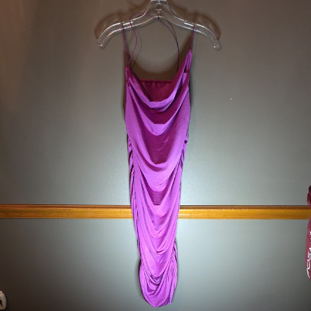 SHEIN Backless Magenta Dress